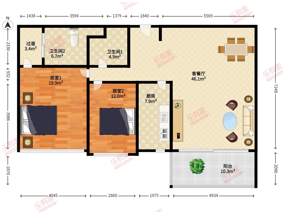 新天鹅堡二期户型图