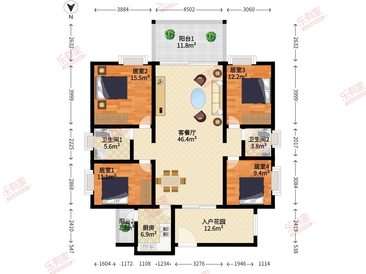 金山湖花园一区户型图