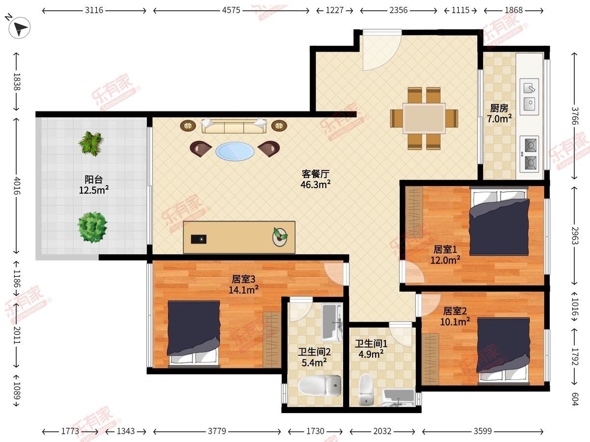 金地梅陇镇二期户型图