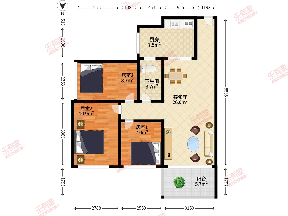 万象新天二期户型图