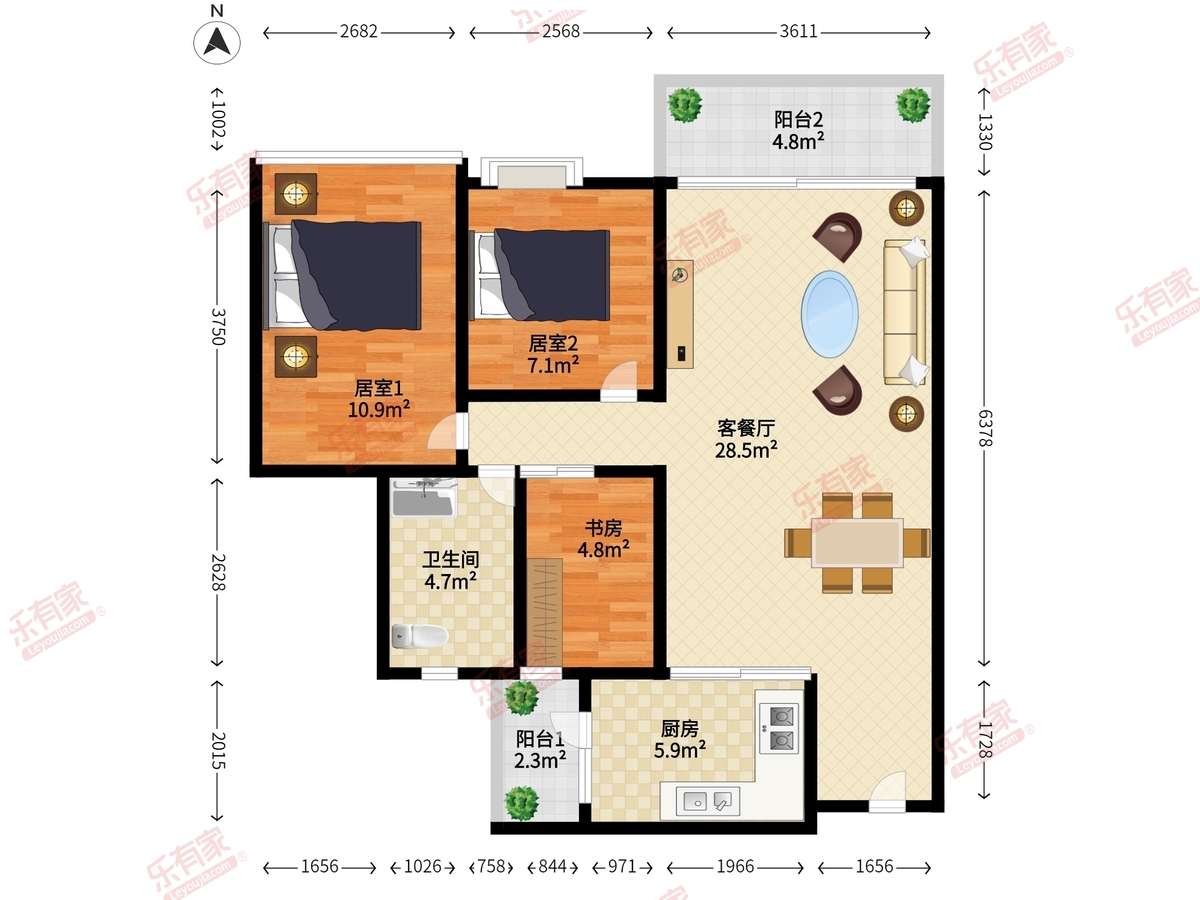 星尚名玥花园户型图