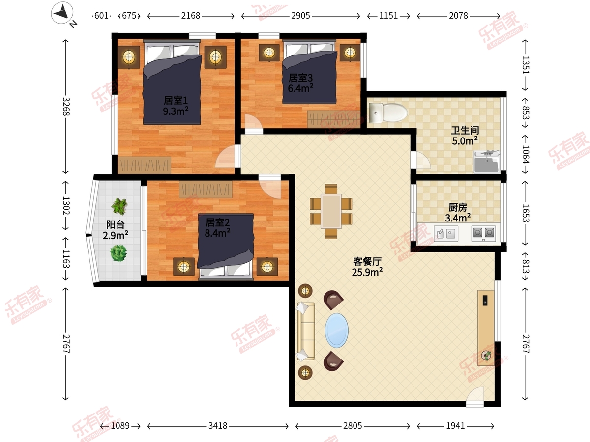 龙珠花园二期户型图