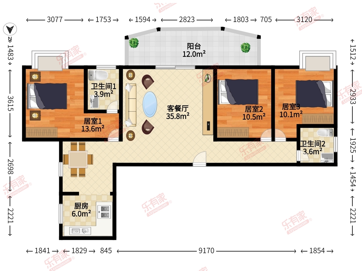 龙涛居户型图