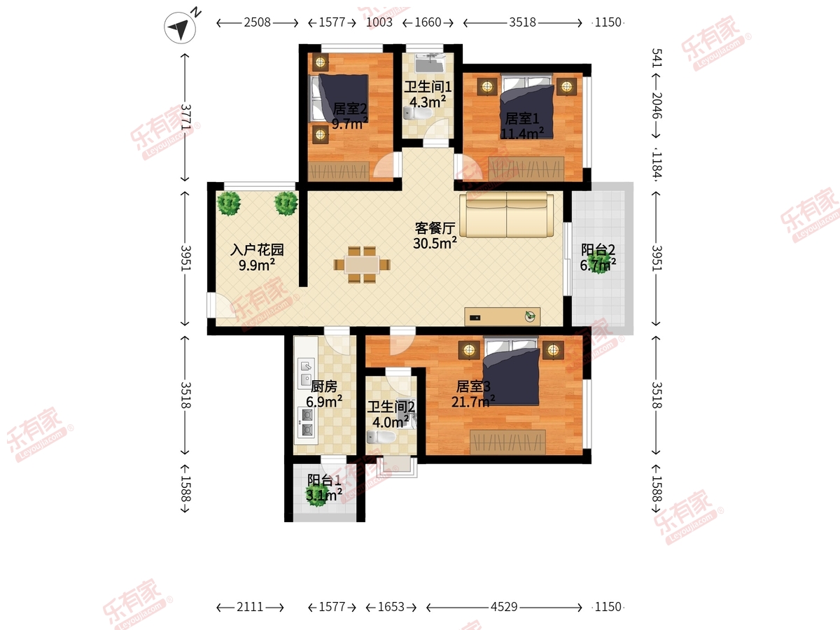 枫璟美地园1期户型图