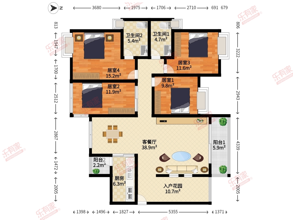 仁和卫城花园户型图
