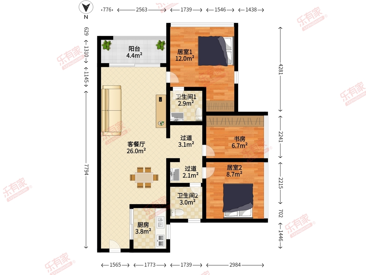 万科公园里三期户型图