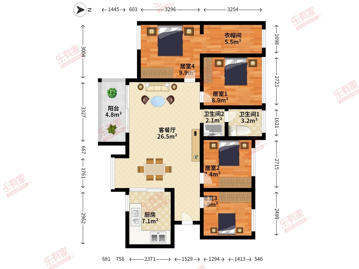 鸿荣源壹成中心花园6区户型图