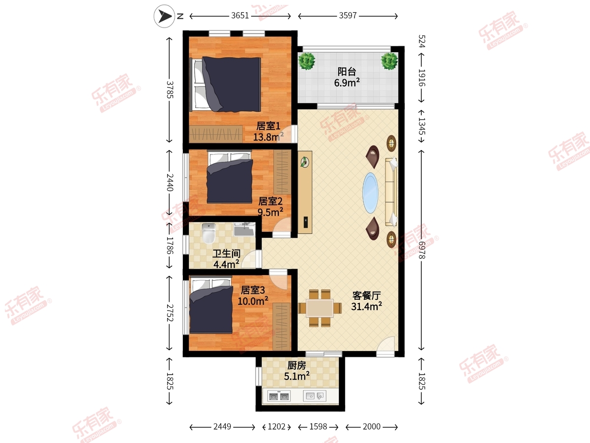 万科公园里一期户型图