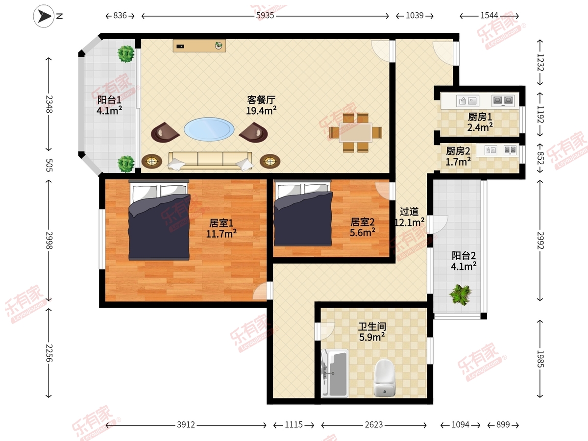 龙城花园户型图