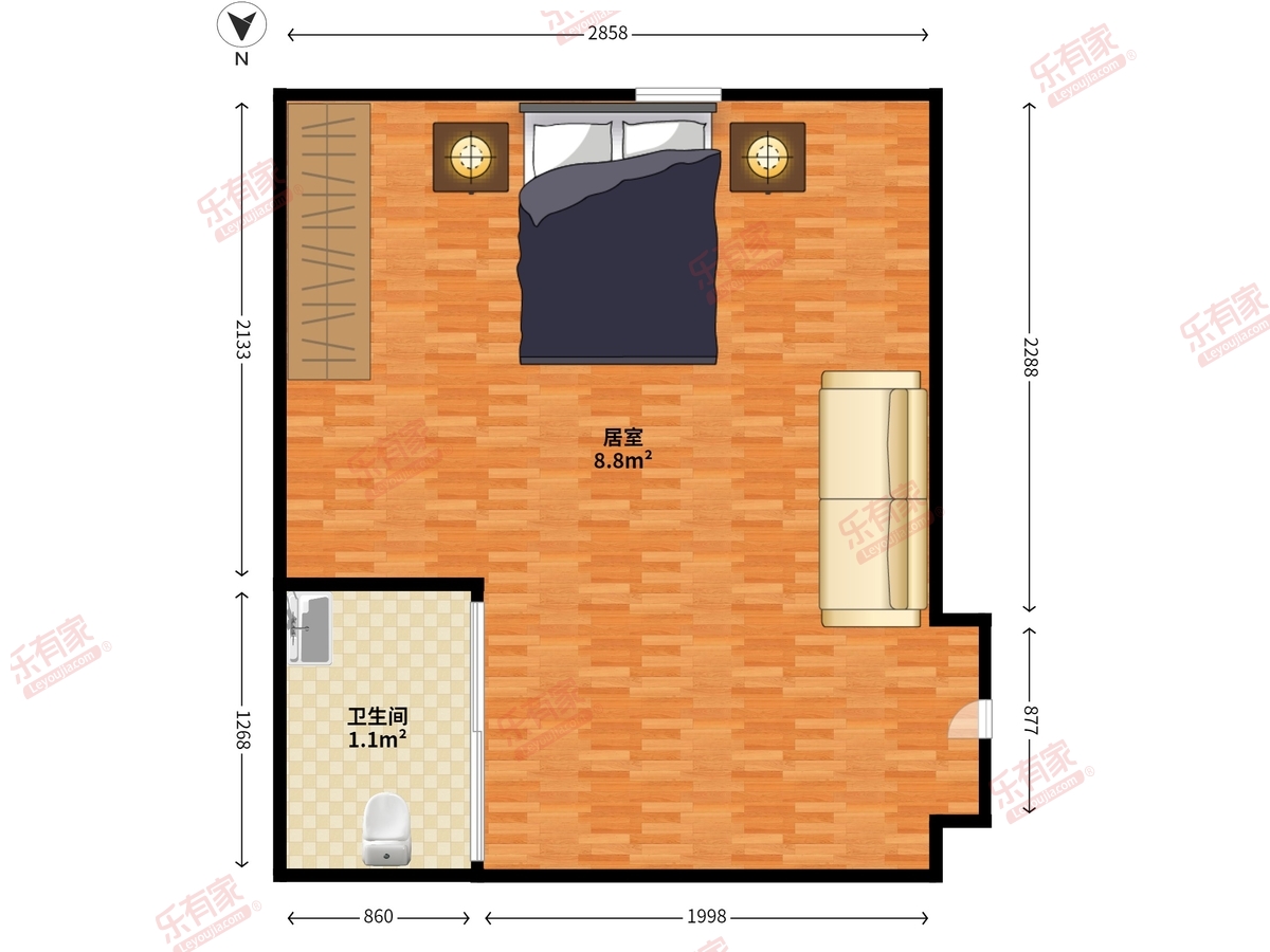 城市3米6公寓户型图