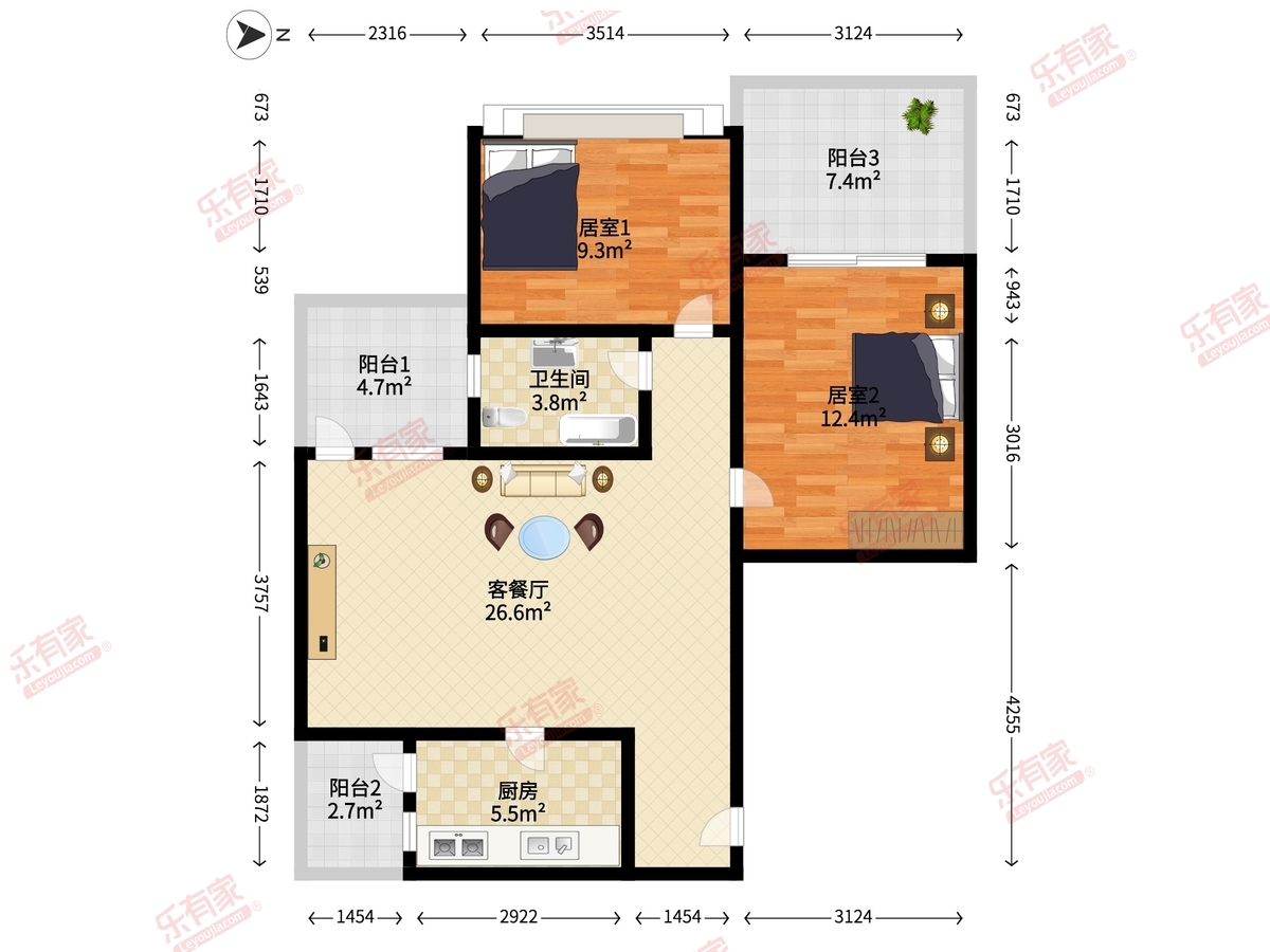 名门山庄户型图图片