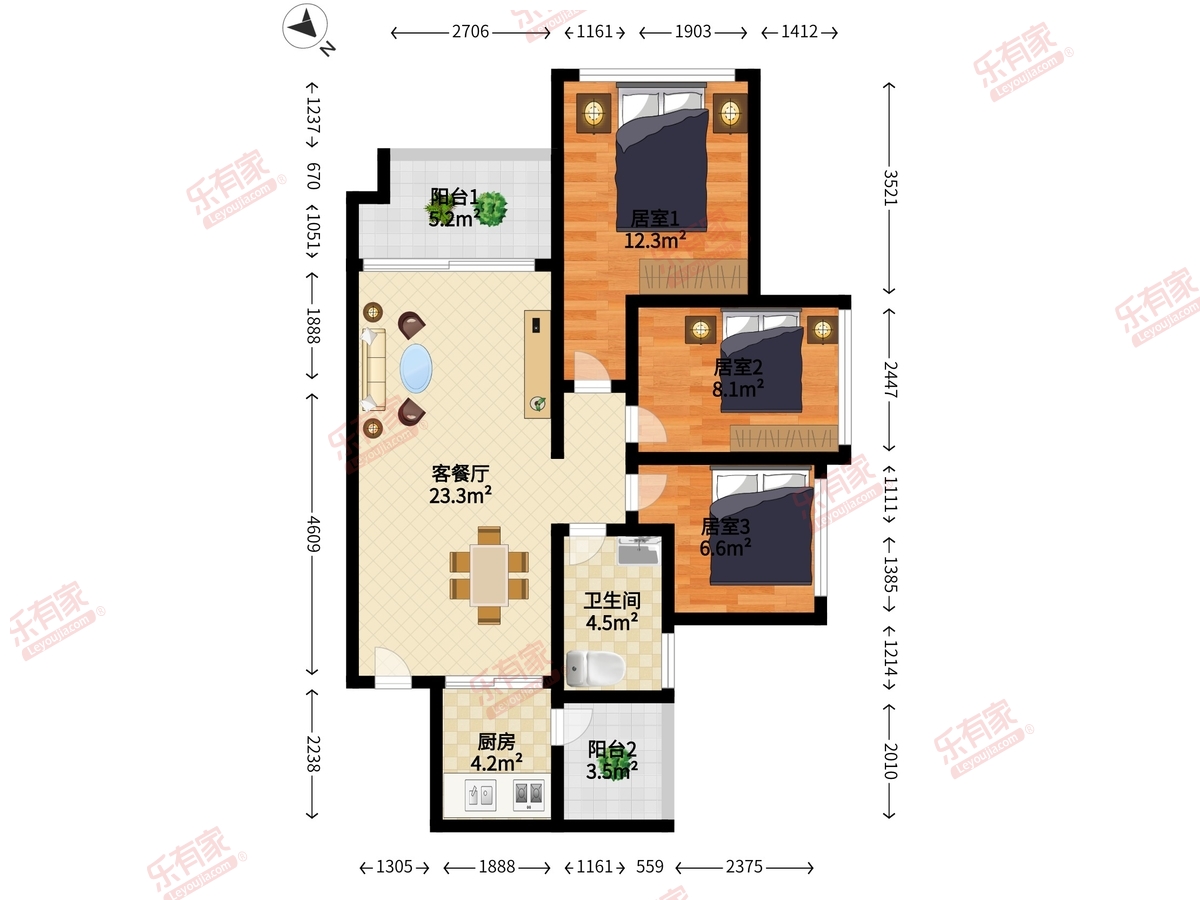 花语馨花园户型图