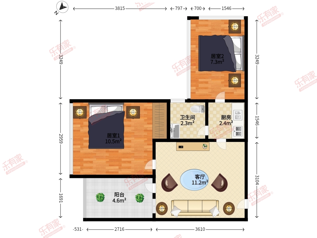 迷你新居 1房1厅1卫 37.02㎡-珠海迷你新居租房