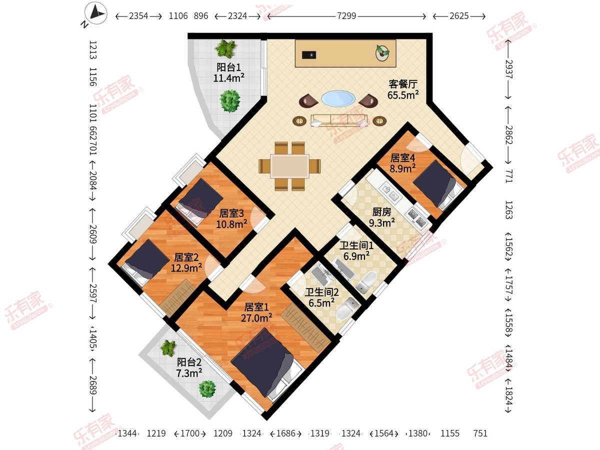 楼层采光通风景观，户型格局使用好，通风采光好