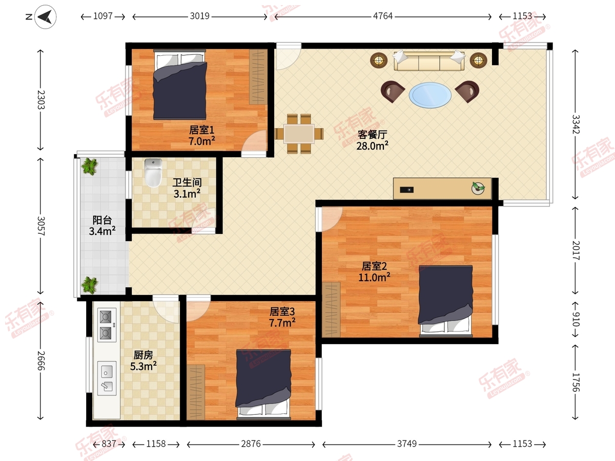 松坪村户型图