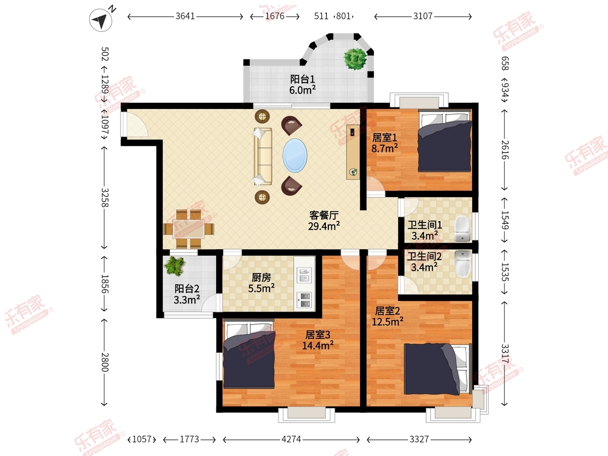东方海雅居户型图