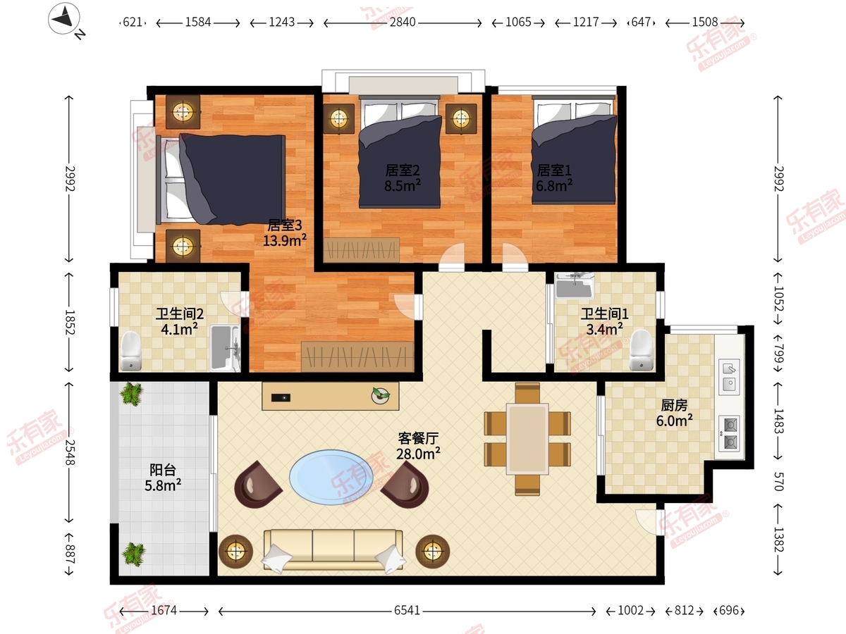 万科金域滨江户型图