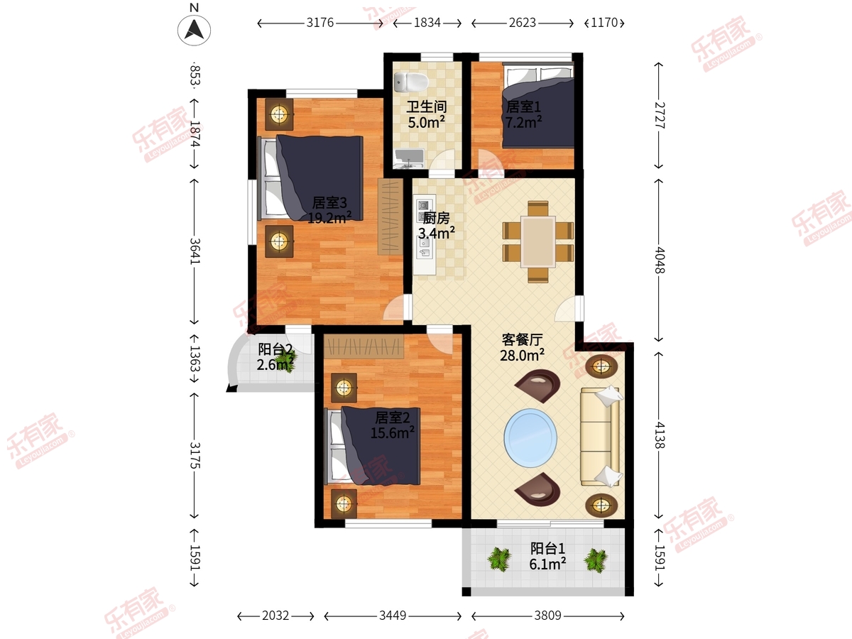 建设花园户型图