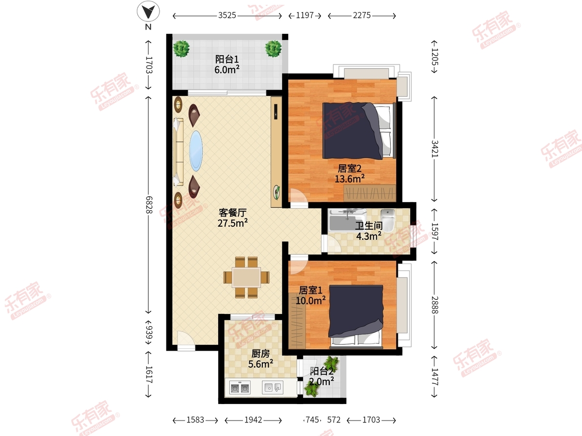 越秀·可逸阳光户型图