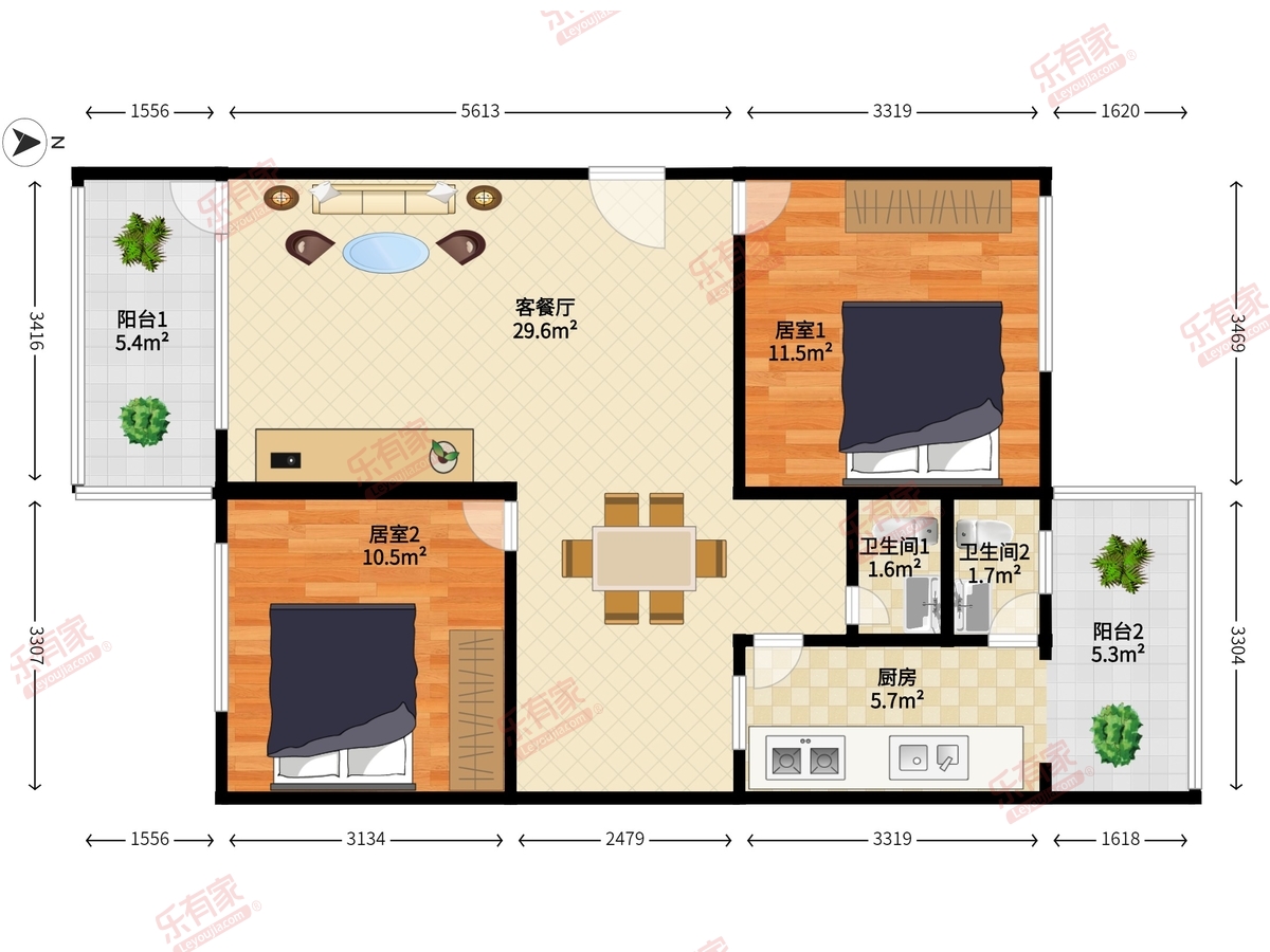 龙屋小区 3房1厅1卫 79.83㎡-佛山龙屋小区租房