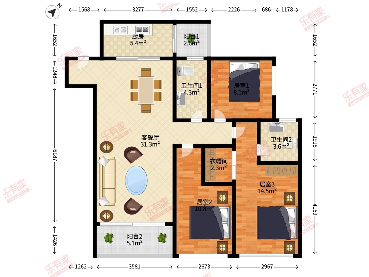 深物业廊桥国际户型图