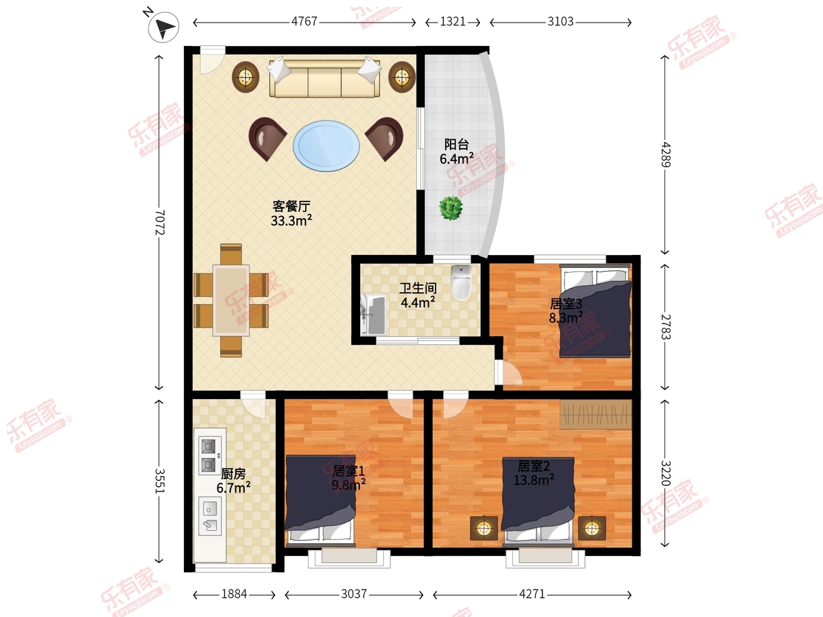 长湖苑一期户型图