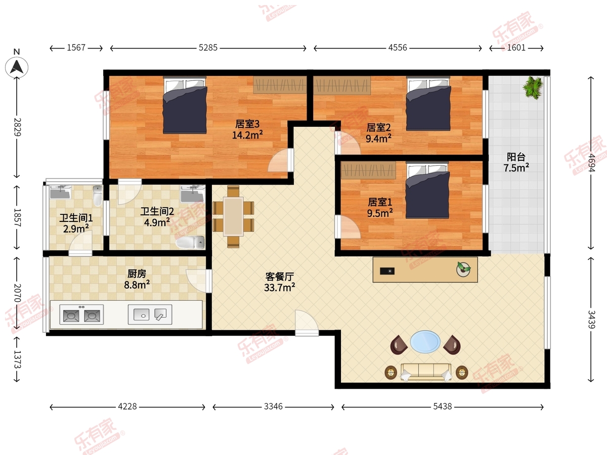 35区公路局宿舍 3房2厅2卫 106㎡-珠海35区公路局宿舍租房