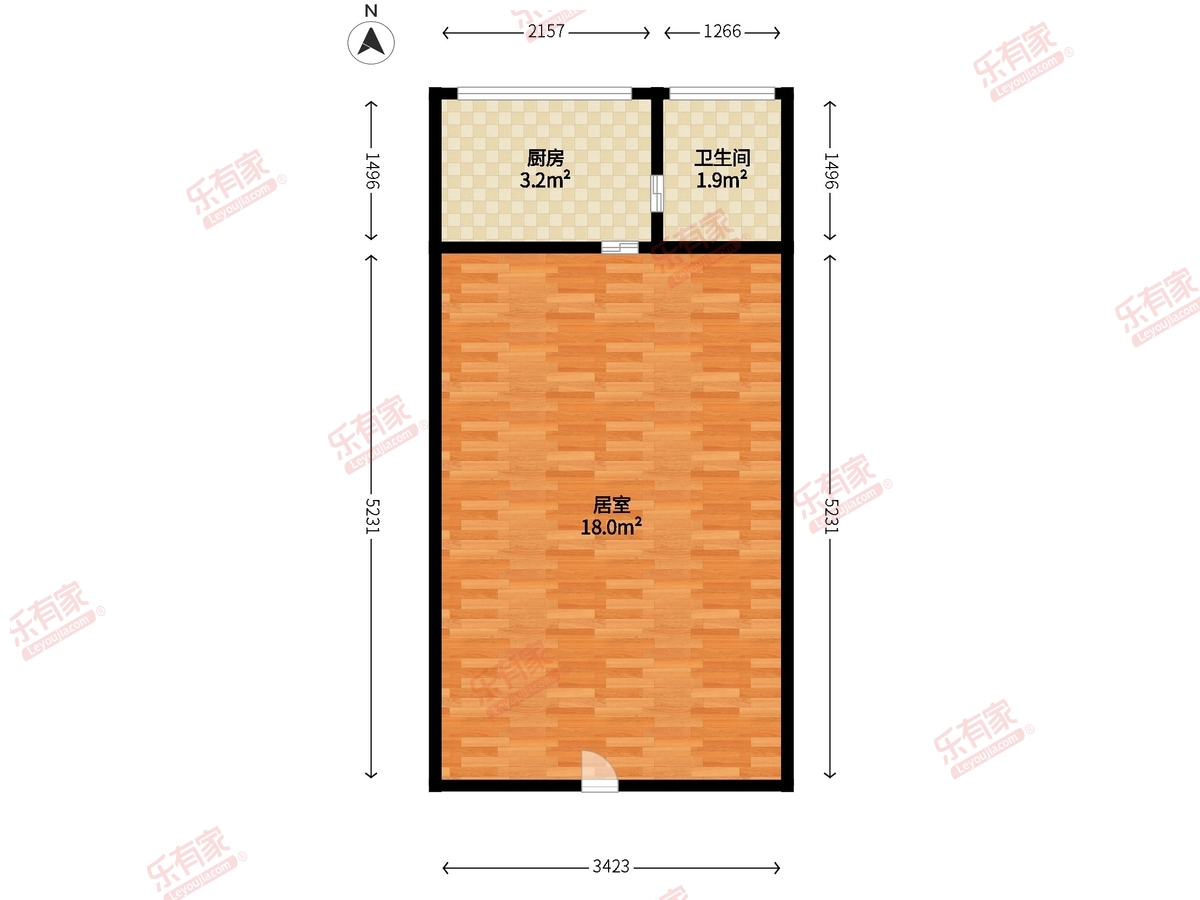 鹏基公寓(八卦岭)户型图