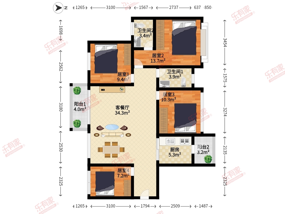 龙光城北八期户型图