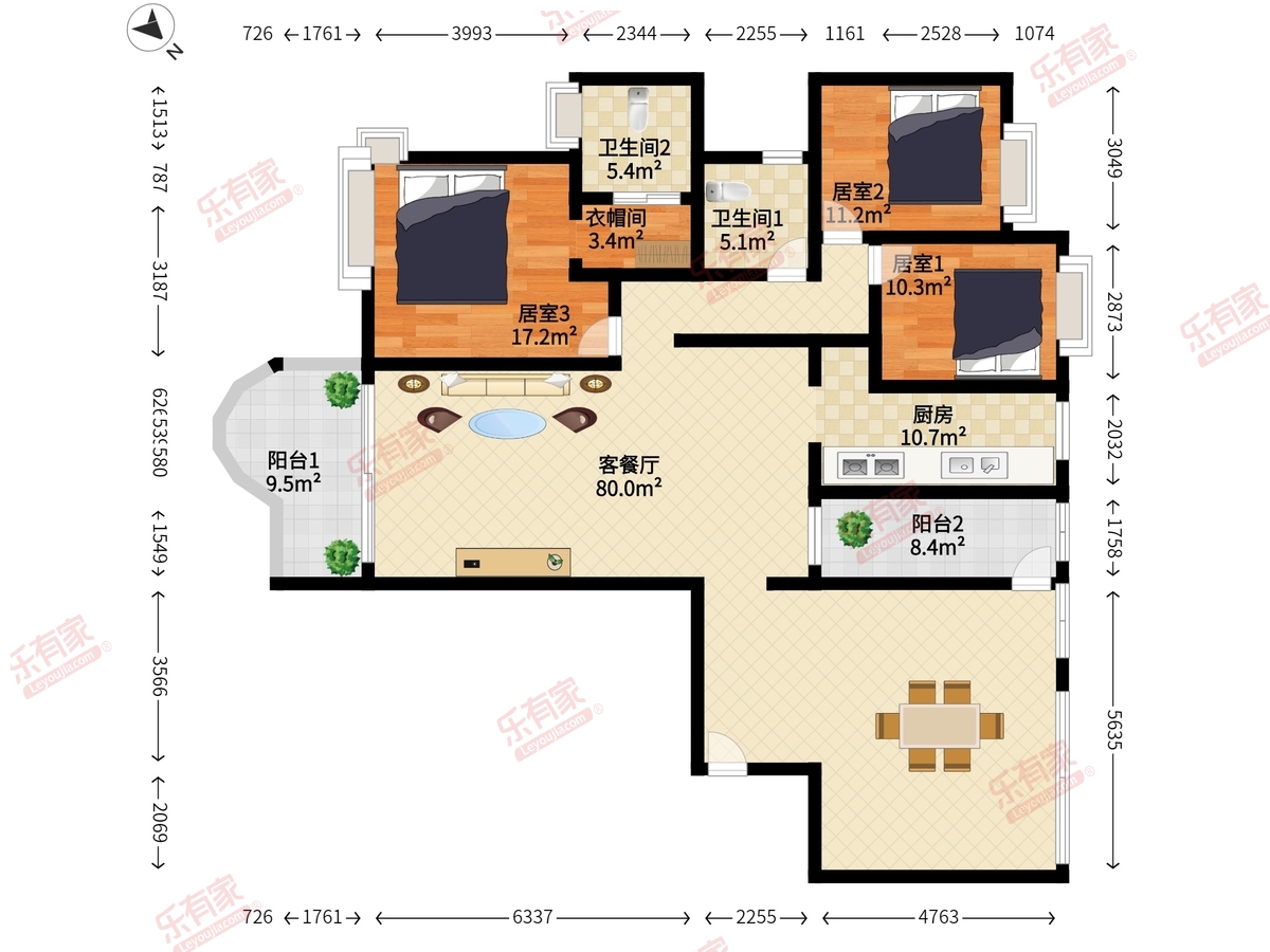 南海玫瑰花园三期户型图