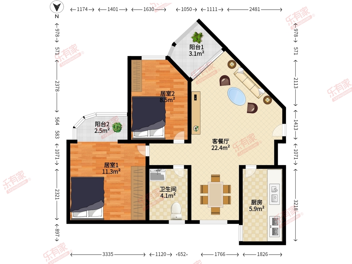 皇岗花园大厦户型图