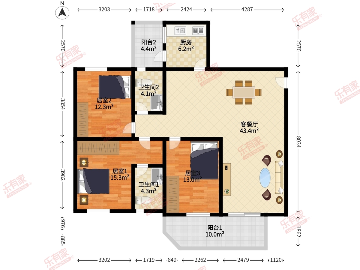 柏景台户型图