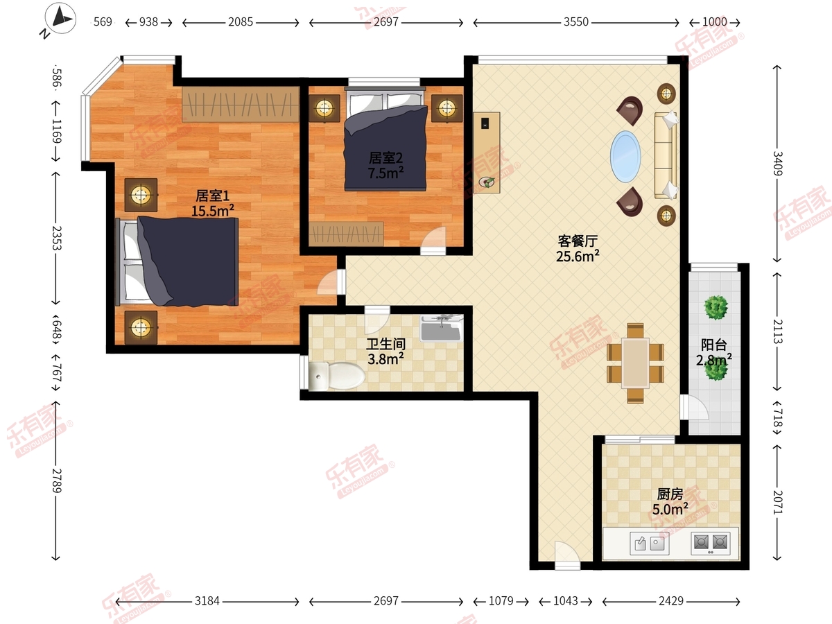 信和爱琴居户型图