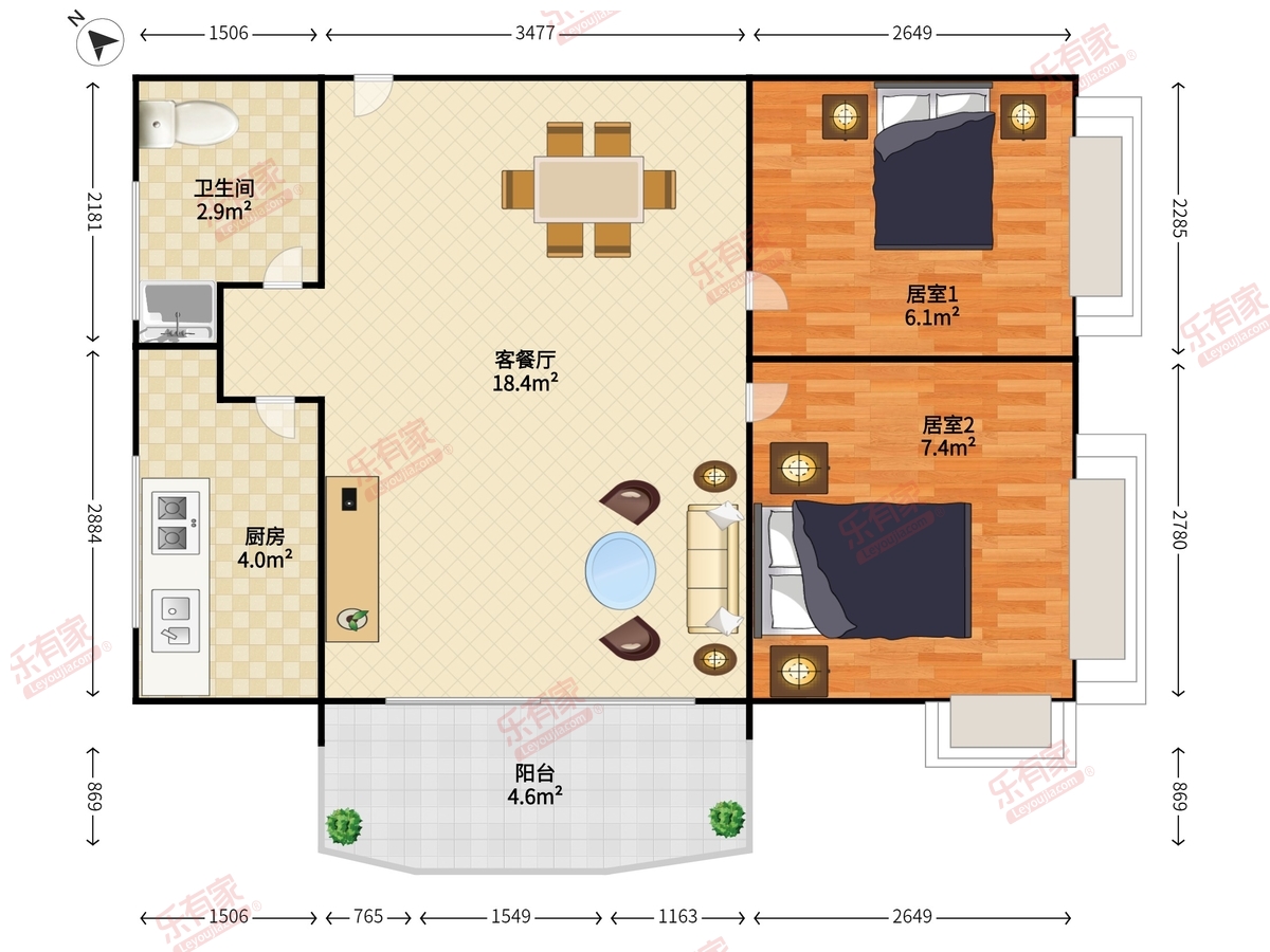 乐扬枫景阁户型图