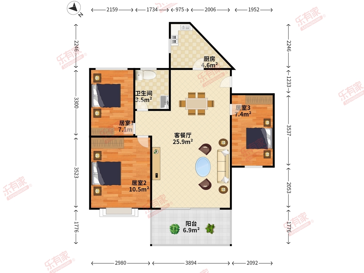 风和日丽花园一期户型图