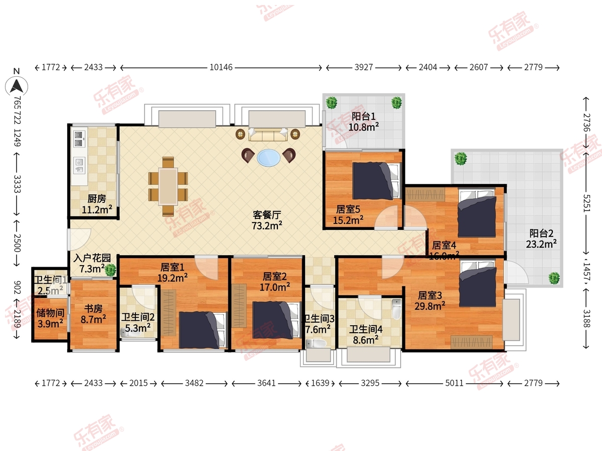 波托菲诺纯水岸九期南毛坯7室2厅277m²-广州波托菲诺纯水岸九期租房