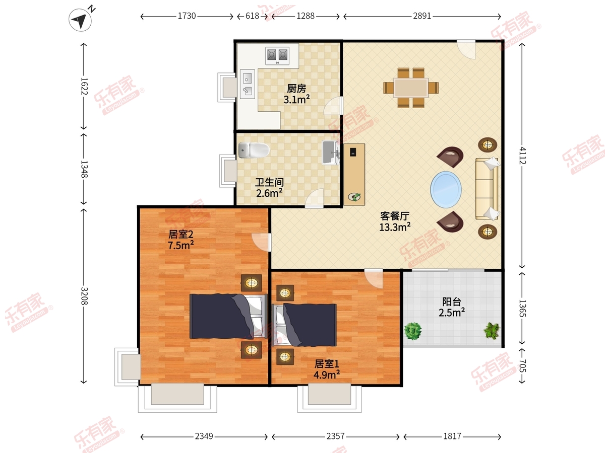 户型端正，位置优越，交通便利，配套设施齐全