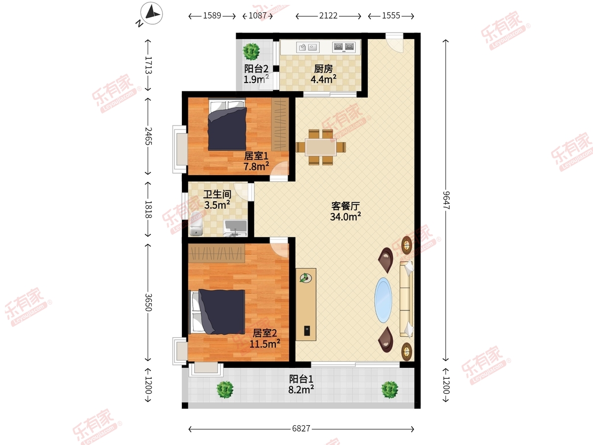 仁和卫城花园户型图