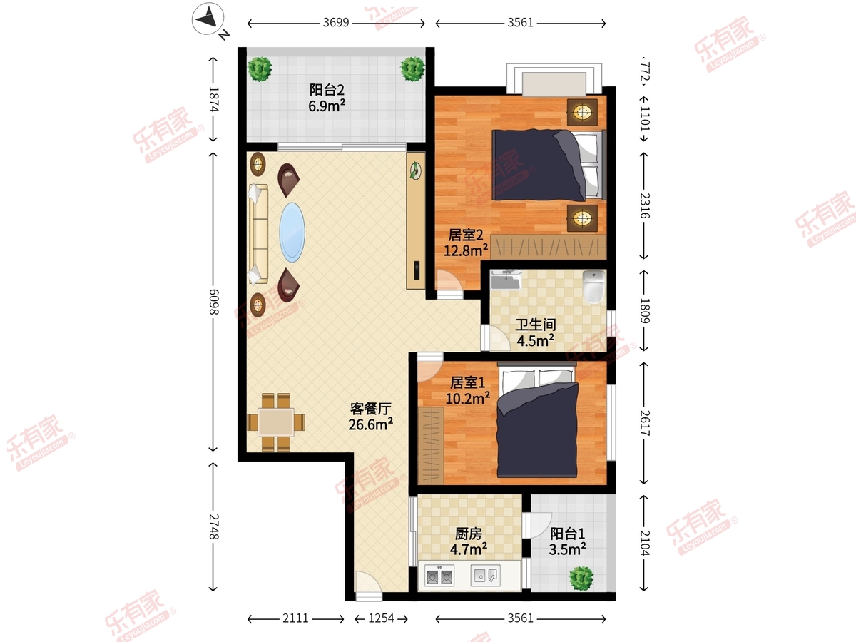 龙光棕榈水岸户型图