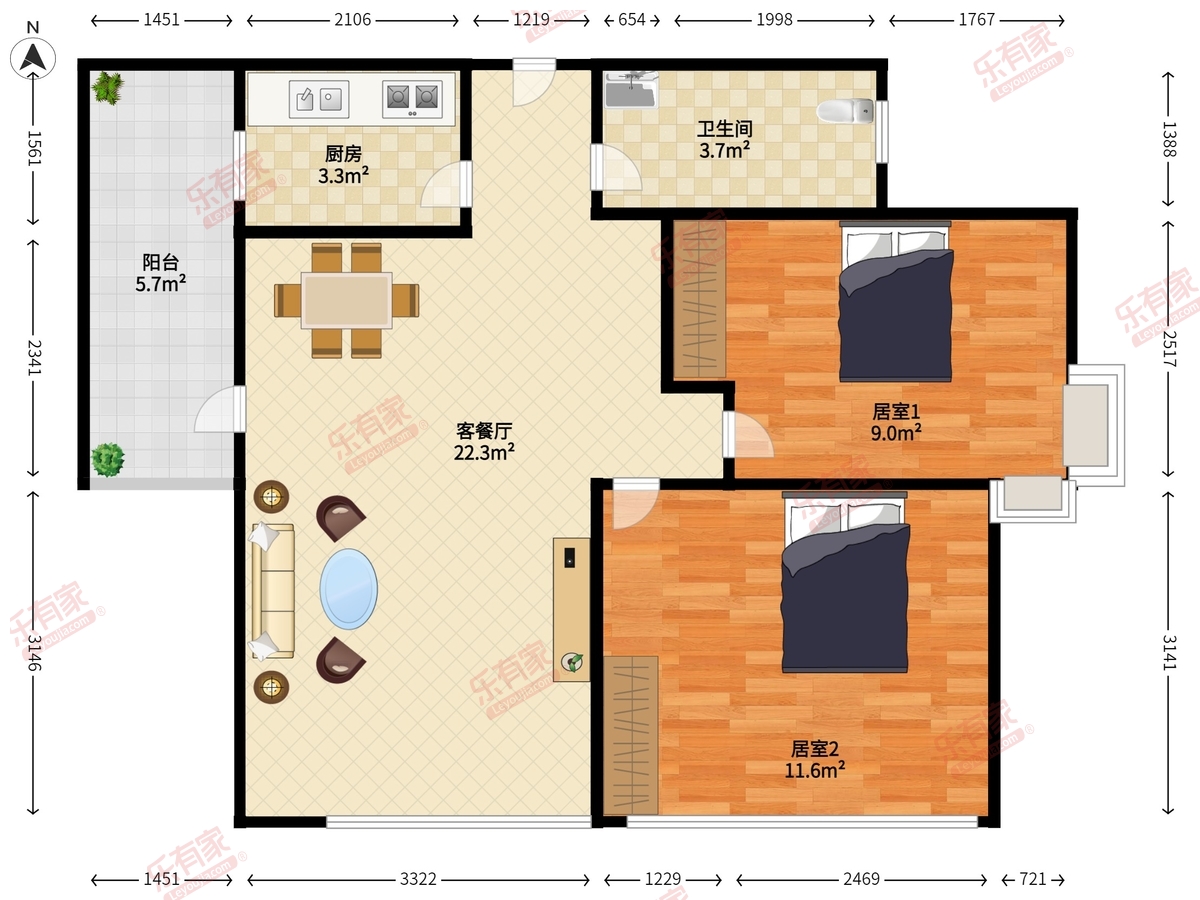 万科城丁香公寓户型图