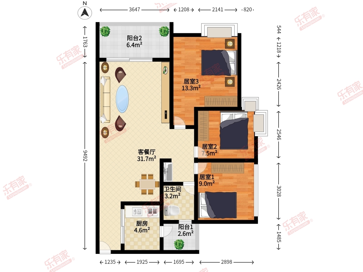 中信水岸城二期户型图