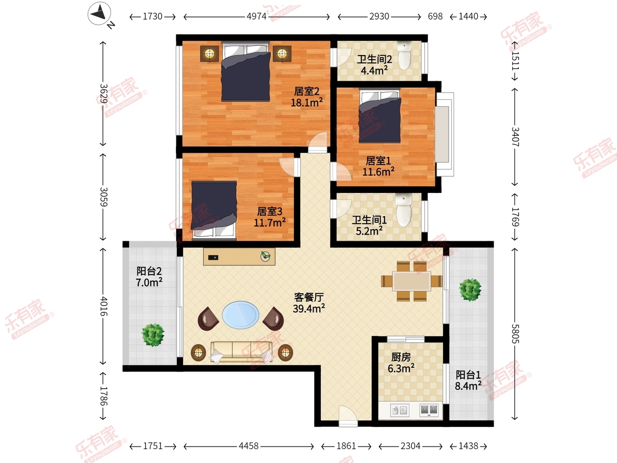 幸福汇户型图