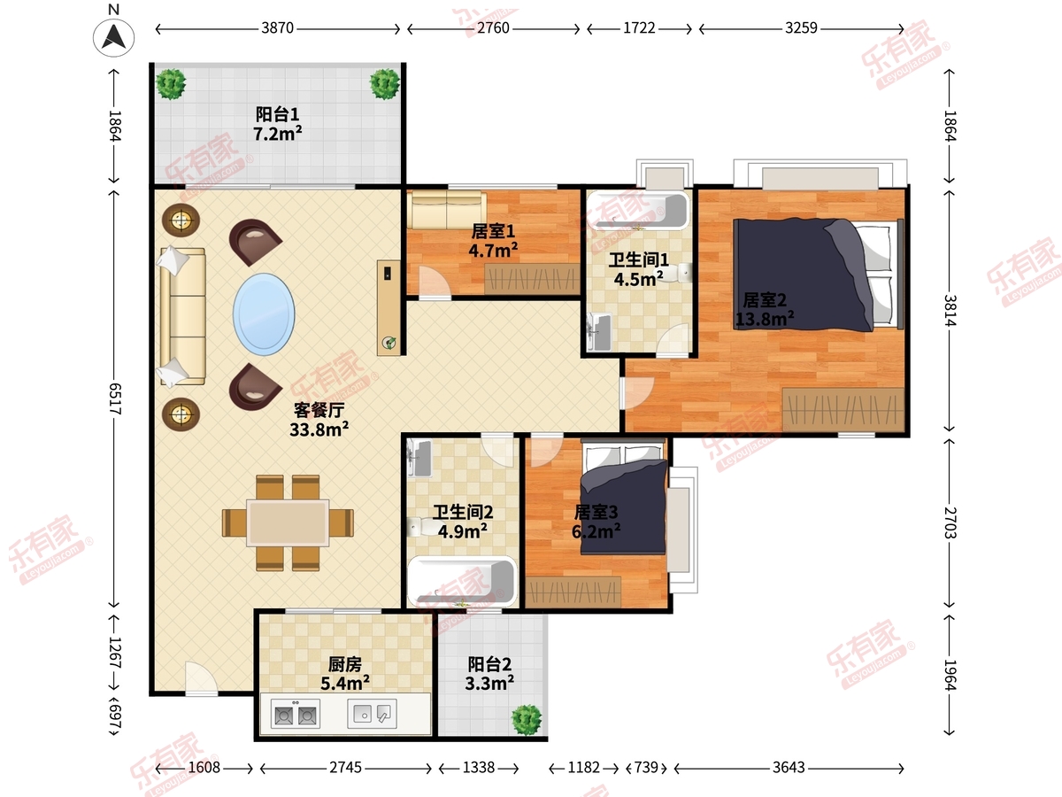 中澳滨河湾5-6期户型图