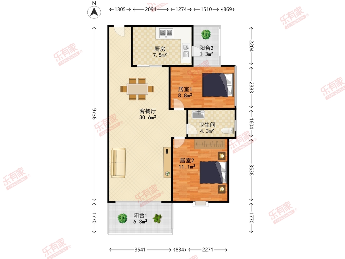 越秀滨海珺城户型图