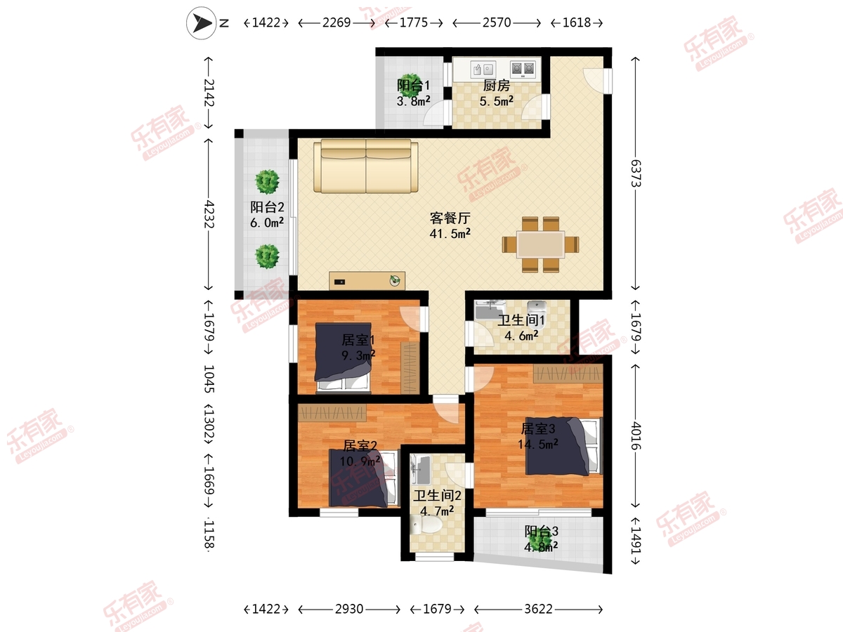 东方花园又一邨户型图