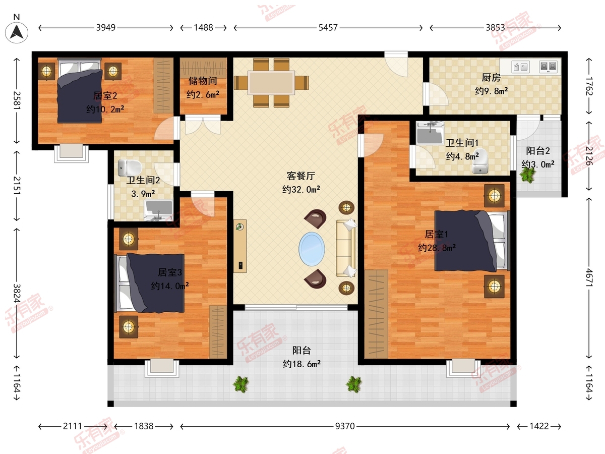 华景锦苑户型图