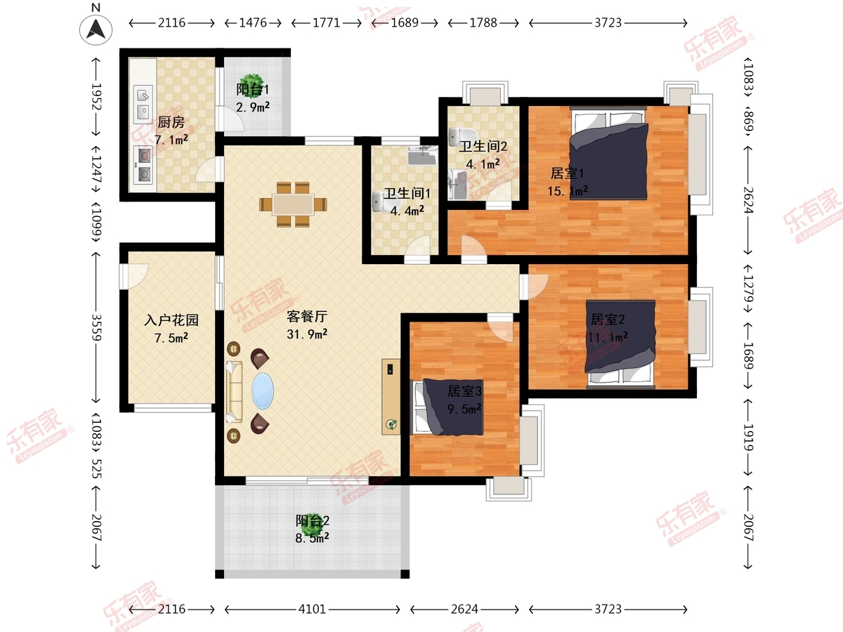 远洋城天骄户型图