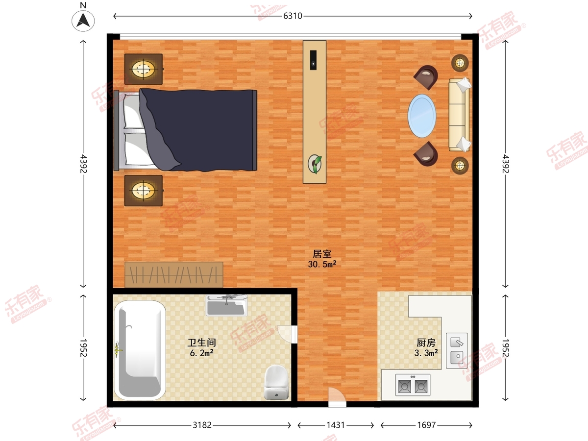 华鸿公寓酒店户型图