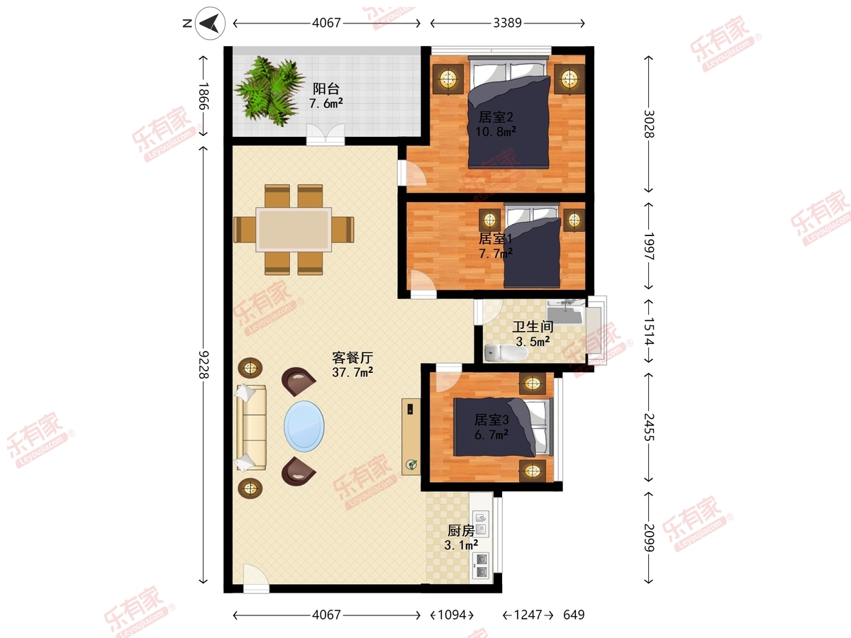 信义假日名城七期（景和园）户型图