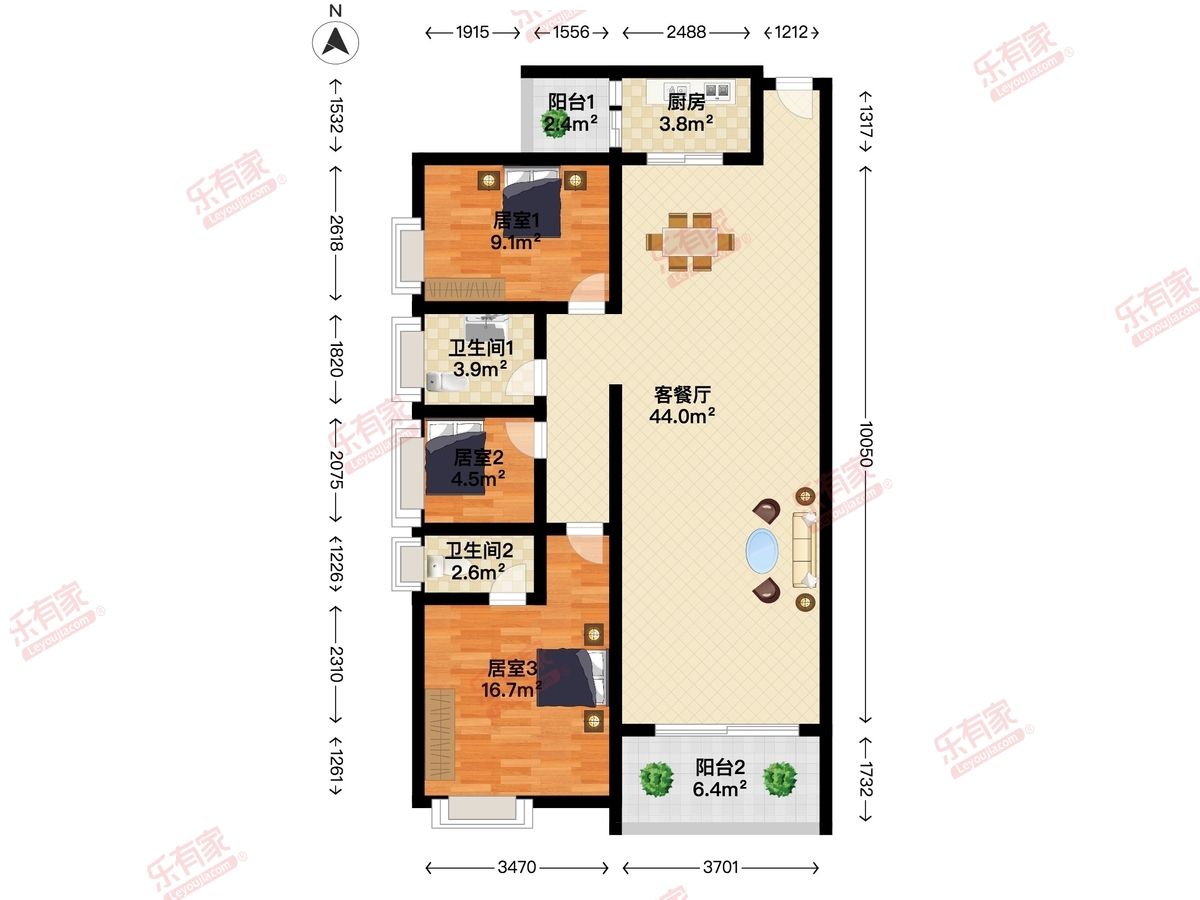 中信左岸户型图